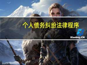 个人债务纠纷法律程序