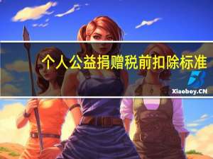 个人公益捐赠税前扣除标准