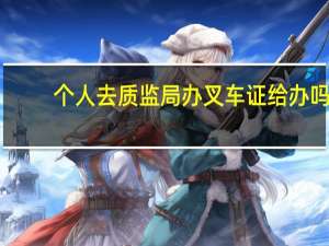 个人去质监局办叉车证给办吗
