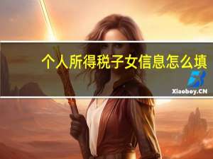 个人所得税子女信息怎么填