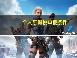 个人所得税申报条件