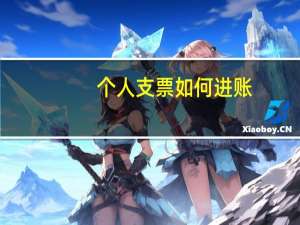 个人支票如何进账