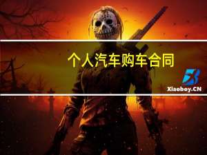 个人汽车购车合同