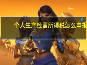 个人生产经营所得税怎么申报