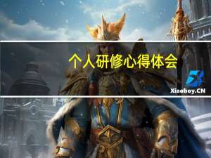 个人研修心得体会