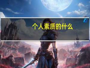 个人素质的什么