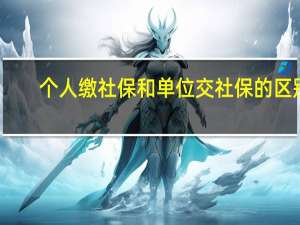 个人缴社保和单位交社保的区别