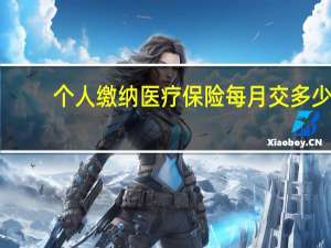 个人缴纳医疗保险每月交多少