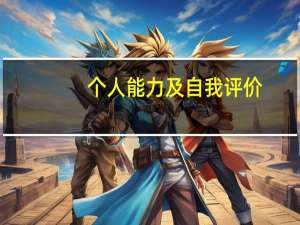 个人能力及自我评价