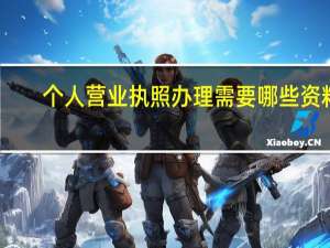 个人营业执照办理需要哪些资料