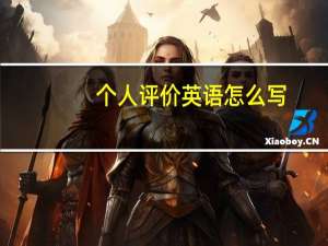 个人评价英语怎么写