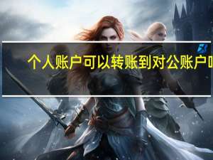 个人账户可以转账到对公账户吗