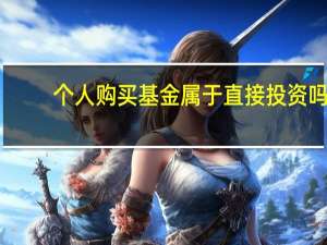个人购买基金属于直接投资吗