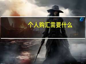 个人购汇需要什么