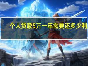 个人贷款5万一年需要还多少利息