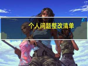 个人问题整改清单