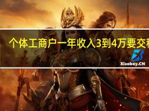 个体工商户一年收入3到4万要交税字