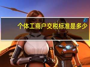 个体工商户交税标准是多少