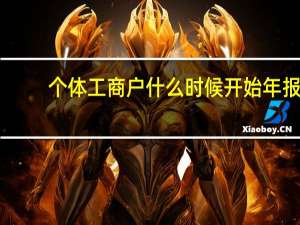 个体工商户什么时候开始年报