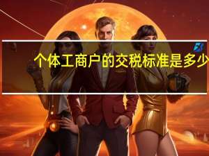 个体工商户的交税标准是多少