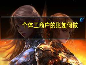 个体工商户的账如何做