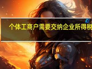 个体工商户需要交纳企业所得税吗