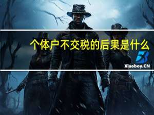 个体户不交税的后果是什么