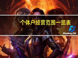 个体户经营范围一览表（个体工商户营业执照经营范围）