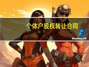 个体户股权转让合同