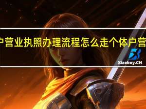 个体户营业执照办理流程怎么走 个体户营业执照办理