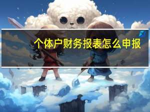 个体户财务报表怎么申报