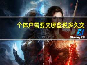个体户需要交哪些税多久交（个体户需要交哪些税）