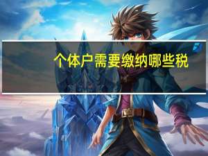 个体户需要缴纳哪些税（个体户需要交哪些税）