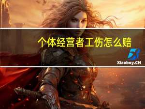 个体经营者工伤怎么赔
