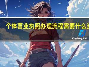 个体营业执照办理流程需要什么资料（个体工商营业执照办理流程）