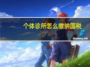 个体诊所怎么缴纳国税