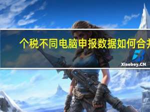 个税不同电脑申报数据如何合并