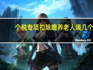 个税专项扣除赡养老人填几个