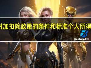个税专项附加扣除政策的条件和标准 个人所得税专项附加扣除
