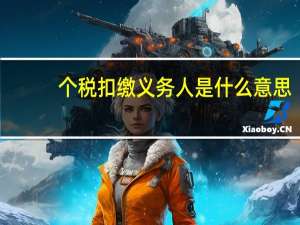 个税扣缴义务人是什么意思