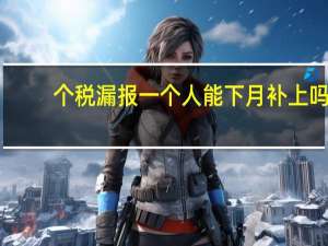 个税漏报一个人能下月补上吗