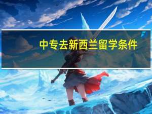 中专去新西兰留学条件