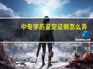 中专学历鉴定证明怎么弄