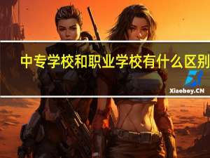 中专学校和职业学校有什么区别啊