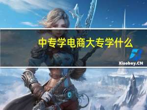 中专学电商大专学什么