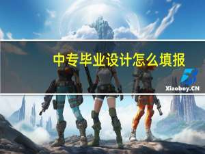 中专毕业设计怎么填报