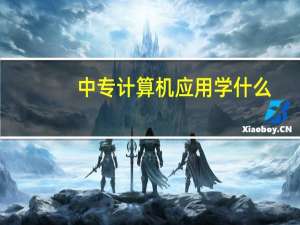 中专计算机应用学什么