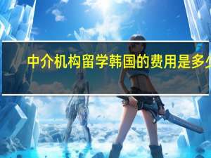 中介机构留学韩国的费用是多少