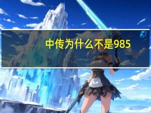 中传为什么不是985