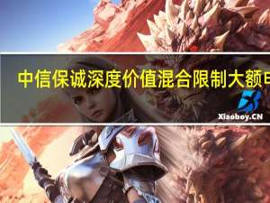 中信保诚深度价值混合限制大额申购